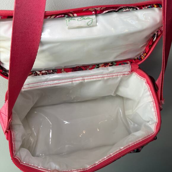 Vera Bradley Call Me Coral Floral Print Insulated Crossbody Lunch Tote Bag - Picture 6 of 8